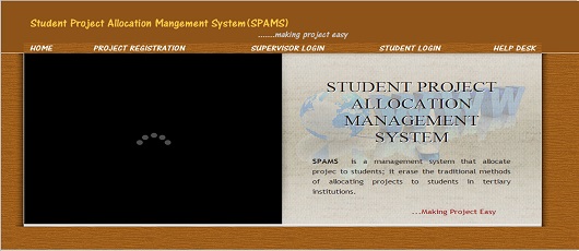 student project allocation management system | oyo ibadan web designing firm nigeria